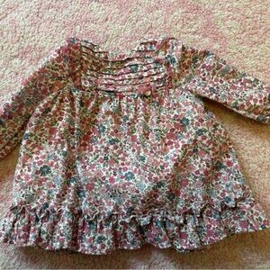Mayoral Pink and Green Floral Baby Dress